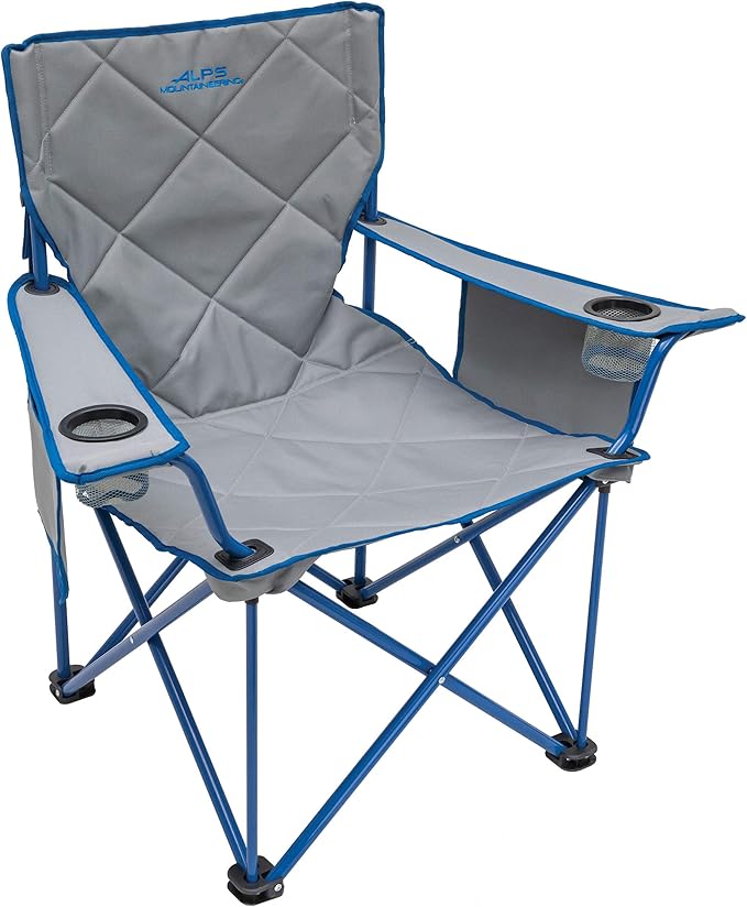 ALPS Mountaineering King Kong Camping Chairs for Adults with Mesh Cup Holders and Pockets, Built Durable and Reliable with Compact Foldable Steel Frame