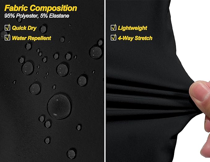 Little Donkey Andy Women's Lightweight Quick Dry Cargo Hiking Pants UPF 50+ Stretch Travel Casual Trousers