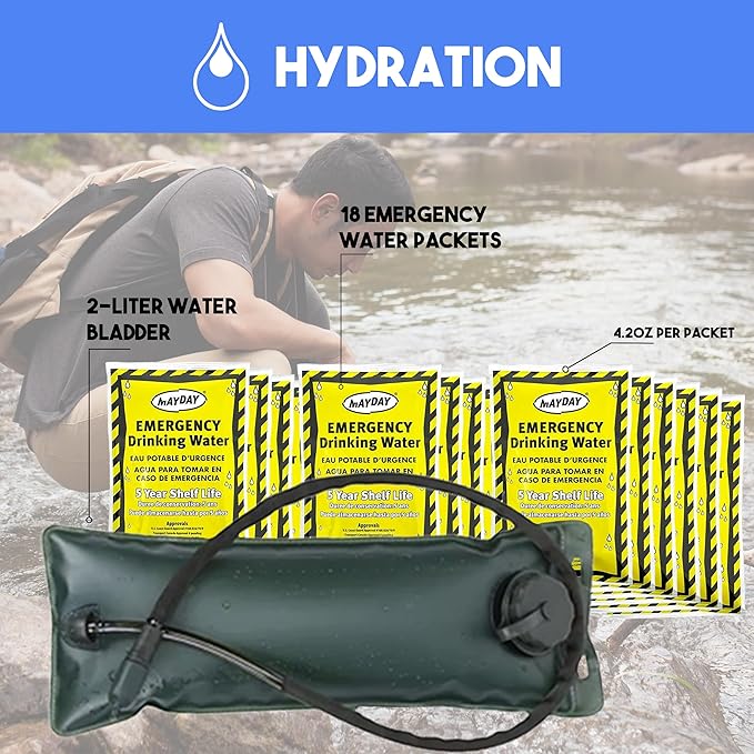 Denver: 3 Person 72 Hour Survival Backpack Kit - 210 Piece Bugout Bag - Upgraded Bug Out Kit w/Complete Tactical Home Emergency Survival Kits - Comprehensive Bug Out Bag Survival Kit (Black, 3 Person)