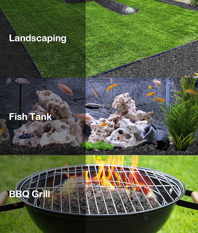 Stanbroil 10 Pounds Lava Rock Granules for Fire Bowls, Fire Pits, Gas Log Sets, and Indoor or Outdoor Fireplaces (0.4"- 0.8")