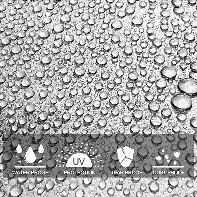 STARPYNG-7 Mil White 20x30 Feet Tarp-Multifunctional White Waterproof Tarpaulin-Waterproof, UV Resistant, Rip and Tear Resistant, Poly Tarpaulin with Reinforced Edges for Cover