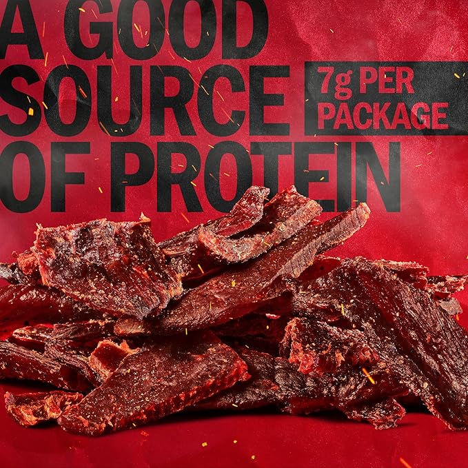 Jack Link's Beef Jerky, Original, Multipack Bags - Flavorful Meat Snacks for Lunches, Ready to Eat Protein Snacks, Individual Packs - 7g of Protein, Made with 100% Beef - 0.625 oz (Pack of 20)