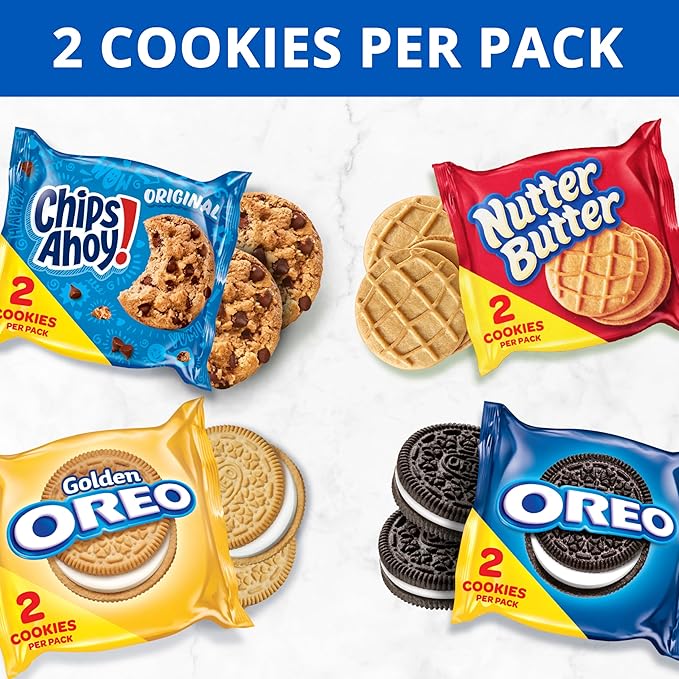 OREO, CHIPS AHOY!, Nutter Butter, SOUR PATCH KIDS & SWEDISH FISH Candy & Cookies Variety Pack, 40 Snack Packs