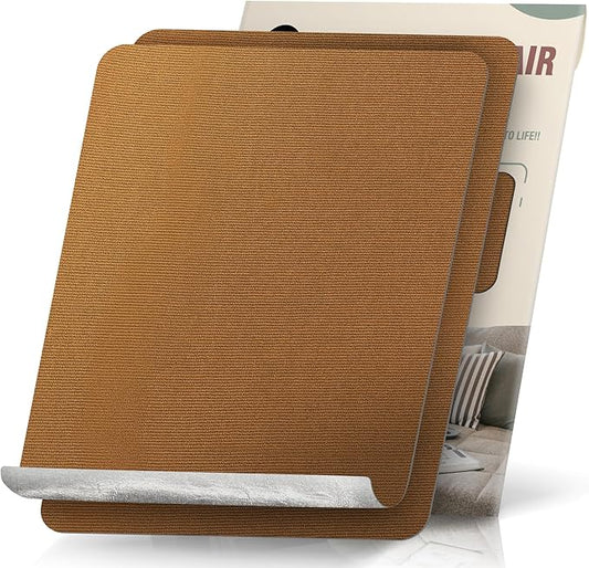 OAZ Canvas Repair Patch Self-Adhesive Fabric Patch, 9x11 Inch 2 Pcs, Waterproof Fabric Repair Patch for Furniture, Couch, Tent, Tote Bag, Sofa, Car Seat, Lounge Chair, Awning (Brown)