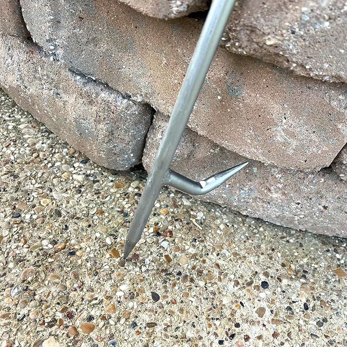Fire Poker for Fire Pit Outdoor 40in Twisted Rope Design 316 Stainless Steels Fireplace Poker for Fire Pit, Handmade Fire Pit Poker for Firewood Log Coals Campfire Wood Stove, Outdoor and Indoor Use