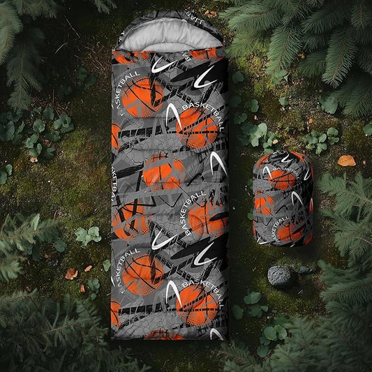 Axolotl Colorful Cats 3 Season Sleeping Bag for Kids, Girls, Teens - Warm and Cool Weather Pet Animal Theme, Waterproof Lightweight for Traveling, Outdoors Camping Equipment