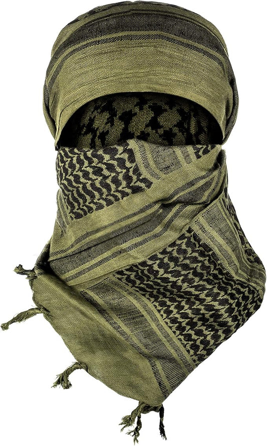 Texas Bushcraft Tactical Shemagh - Authentic Keffiyeh 100% Cotton for your Camping, Hiking and Backpacking Gear