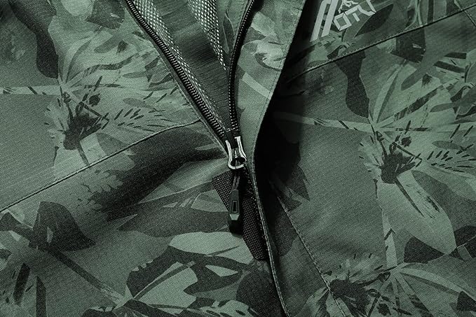 OTU Men's Lightweight Waterproof Hooded Rain Jacket Outdoor Raincoat Shell Jacket for Hiking Travel