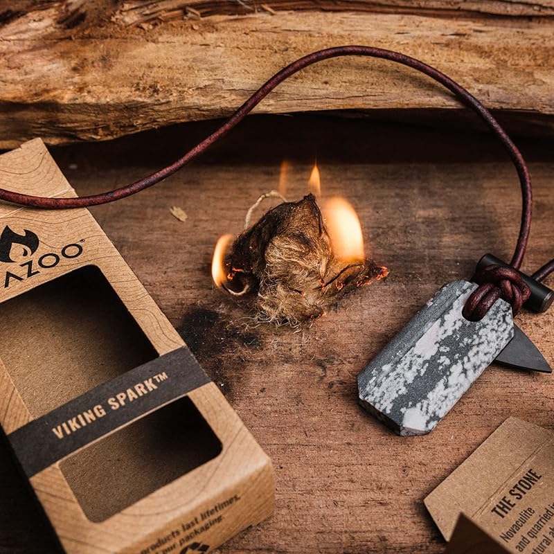 Viking Spark™ | Whetstone Sharpener & Fire Starter Necklace | MADE IN USA!