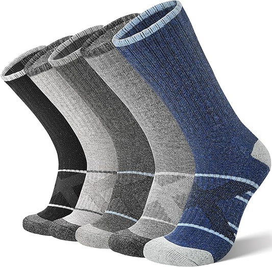 ANTSANG 5 Pairs Merino Wool Hiking Socks for Men & Women Thermal Winter Warm Moisture Wicking Cushion Boot Socks