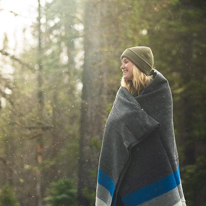 Arcturus Military Wool Blanket - Warm, Thick, Washable - Great for Outdoors, Camping, Stadium Blanket, Picnics, Travel - Car & Bushcraft Survival Kits, Large 64in x 88in 4.5 lb