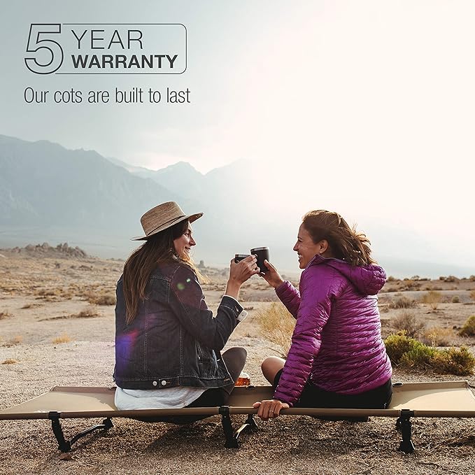 Helinox Cot One Lightweight, Compact, Collapsible, Portable Camping Cot, Long, Coyote Tan
