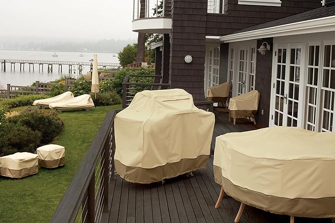 Classic Accessories Veranda Water-Resistant 62 Inch Square Fire Pit Table Cover, Outdoor Firepit Cover