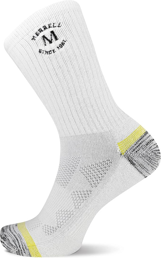 Merrell unisex-adult Men's and Women's Moab Hiking Mid Cushion Socks - Moisture Wicking & Arch Support