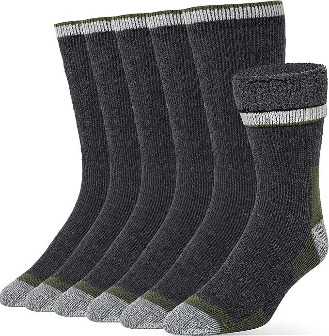 Alvada Merino Wool Hiking Socks Thermal Warm Crew Winter Boot Sock For Men & Women 3 Pairs