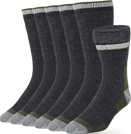 Alvada Merino Wool Hiking Socks Thermal Warm Crew Winter Boot Sock For Men & Women 3 Pairs