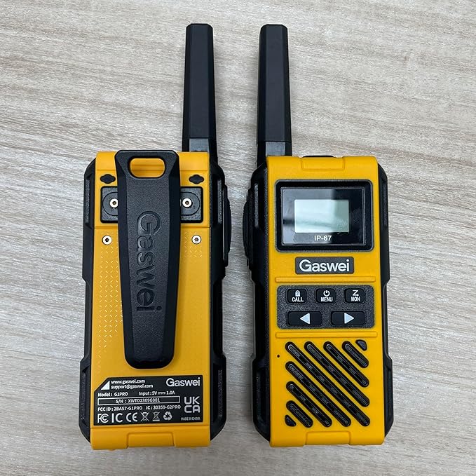 G1pro Profressional Walkie Talkies for Adults, Rechargeable Two Way Radios Long Range, 2 Way Emergency Radio, Waterproof (3 Pack)