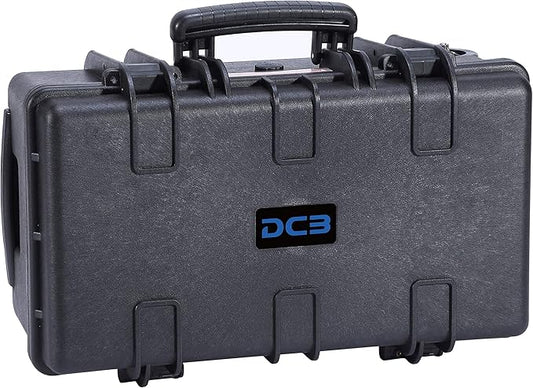 DCB Cases - Element 5573F | 22 x 14 x 10 Ext Dim | IP67 Waterproof | Pluck Foam Insert | Telescoping Handle | Foldable Grip | Resin-Reinforced Injection Molded Plastic | 2 Latch Lid Close | Wheels