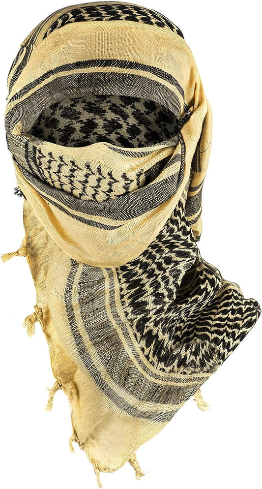 Texas Bushcraft Tactical Shemagh - Authentic Keffiyeh 100% Cotton for your Camping, Hiking and Backpacking Gear