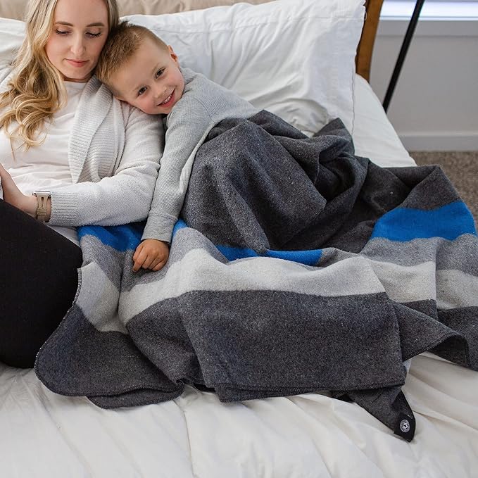 Arcturus Military Wool Blanket - Warm, Thick, Washable - Great for Outdoors, Camping, Stadium Blanket, Picnics, Travel - Car & Bushcraft Survival Kits, Large 64in x 88in 4.5 lb