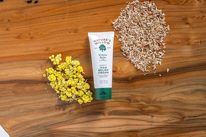 Nature's Willow Itch Relief Lotion with White Willow Bark for Soothing Skin | Natural Anti Itch Lotion Provides Relief from Bug Bites, Rash, Sunburn and More | Made with Essential Oils | 3.5oz (3)