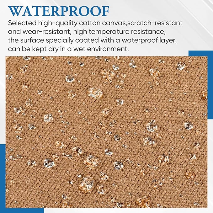 Canvas Patch 5.5 x 8 Inches 6Pcs Self-Adhesive Waterproof Canvas Patch Kit for Repairing Tents,Sofas,Boat Covers,Camping Chair,Awnings,Car Seats.(Light Brown)