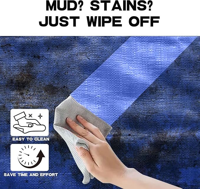 Multi Purpose Waterproof Tarp 10 x 12 Feet Meidun Duty Thick Material Tarpaulin Canopy Tent Boat RV or Pool Cover Blue…