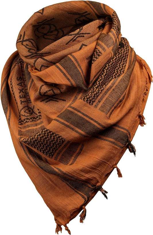 Texas Bushcraft Tactical Shemagh - Authentic Keffiyeh 100% Cotton for your Camping, Hiking and Backpacking Gear