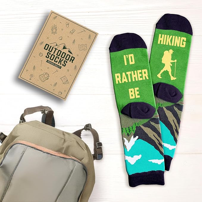Hiking Socks - Perfect Outdoor Gifts for Outdoorsy Men and Women, Funny Christmas Socks for Hikers, Ideal Fitness Stocking Stuffers, Hiking Must-Haves, Essential Sports Accessories, Unique Hiker Gifts