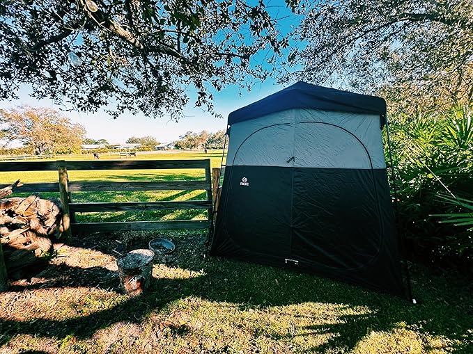 Nice C Camping Shower Tent, Instant Pop Up Privacy Changing Tent, Outdoor Shower Enclosure, Toilet Tents, Oversize (2 Room)