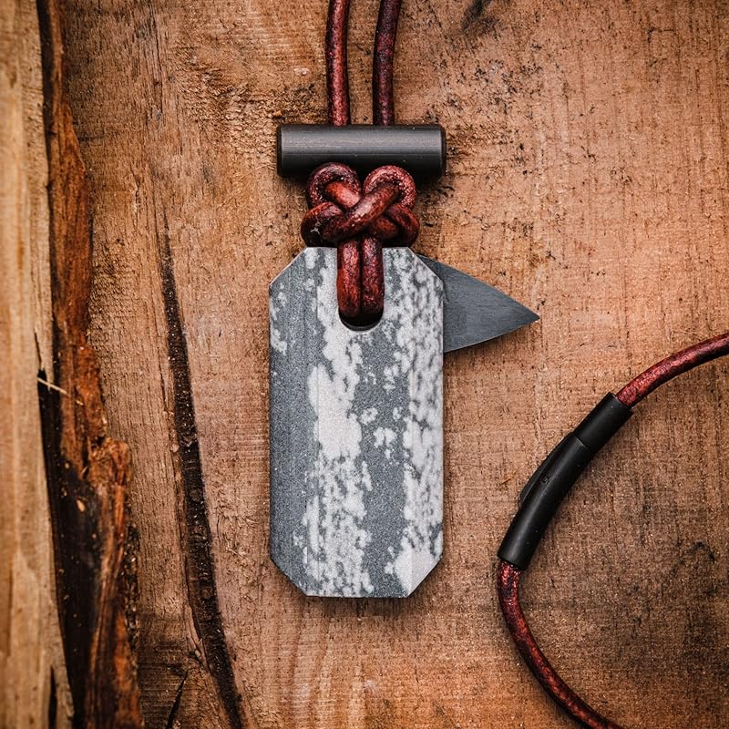 Viking Spark™ | Whetstone Sharpener & Fire Starter Necklace | MADE IN USA!