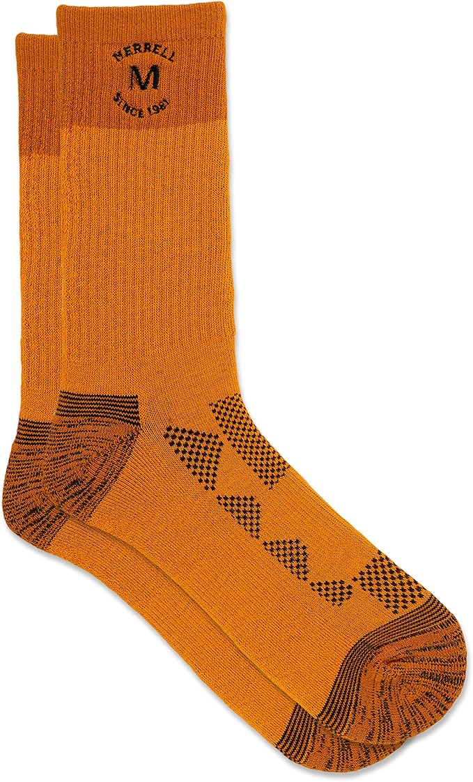 Merrell unisex-adult Men's and Women's Moab Hiking Mid Cushion Socks - Moisture Wicking & Arch Support