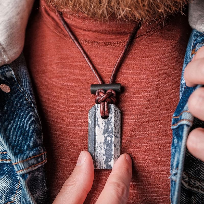 Viking Spark™ | Whetstone Sharpener & Fire Starter Necklace | MADE IN USA!