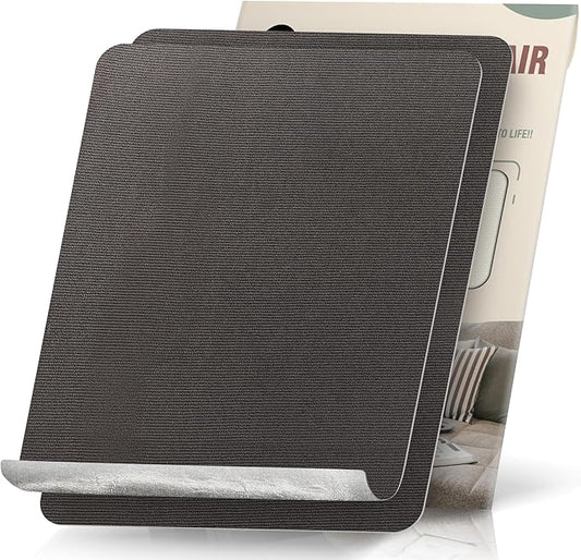 2 Pieces 9 x 11 inch Canvas Repair Patches Canvas Fabric Patch Self-Adhesive Canvas Repair Tape Waterproof Outdoor Gear Repair Patch Kit for Boat Cover Awning Sofa Chair Couch Tent Bag (Black Gray)