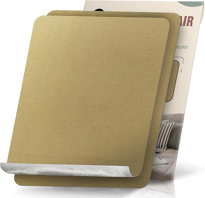 OAZ 2 Pieces 9 x 11 inch Canvas Repair Patches Canvas Fabric Patch Self-Adhesive Canvas Repair Tape Waterproof Outdoor Gear Repair Patch Kit for Boat Cover Awning Sofa Chair Couch Tent Bag (Khaki)
