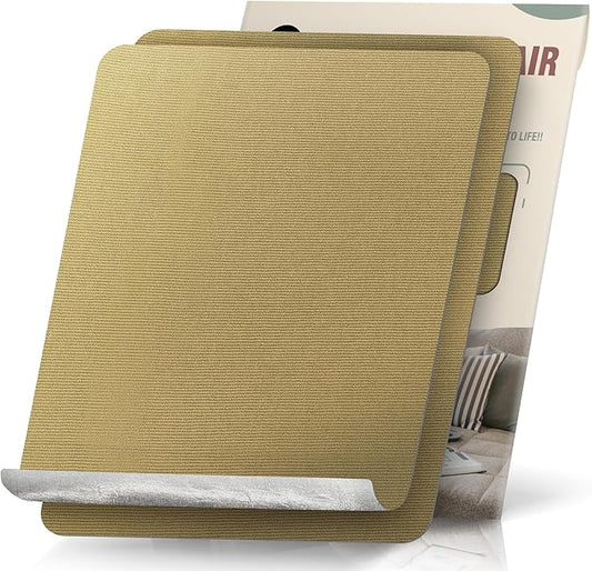 OAZ 2 Pieces 9 x 11 inch Canvas Repair Patches Canvas Fabric Patch Self-Adhesive Canvas Repair Tape Waterproof Outdoor Gear Repair Patch Kit for Boat Cover Awning Sofa Chair Couch Tent Bag (Khaki)