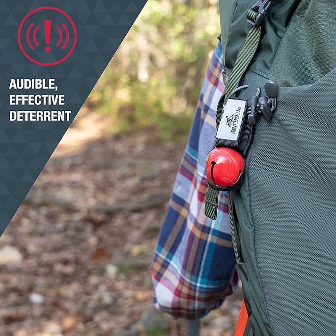 SABRE Frontiersman Bear Bell, Magnetic Silencer, Durable Hook and Loop Strap Attachment, Helps To Prevent Startling Bears While Hiking