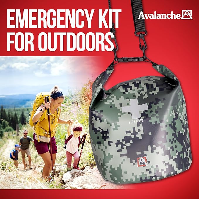 Avalanche First Aid Kit in Dry Bag, 103 Pcs Emergency Supplies Kit in Waterproof Bag for Home, Car, Travel, Sports or Camping, Durable, Ideal for Water Activities, Survival Gear Kit