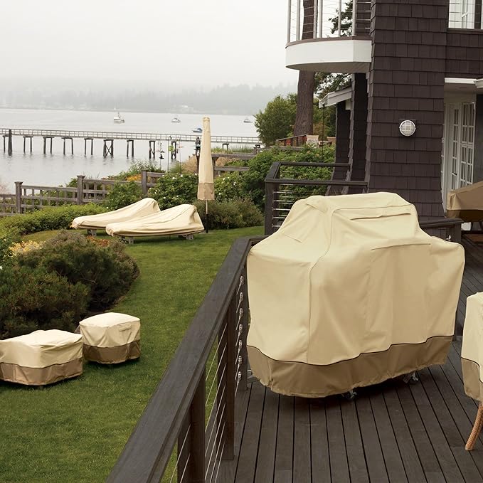 Classic Accessories Veranda Water-Resistant 62 Inch Square Fire Pit Table Cover, Outdoor Firepit Cover
