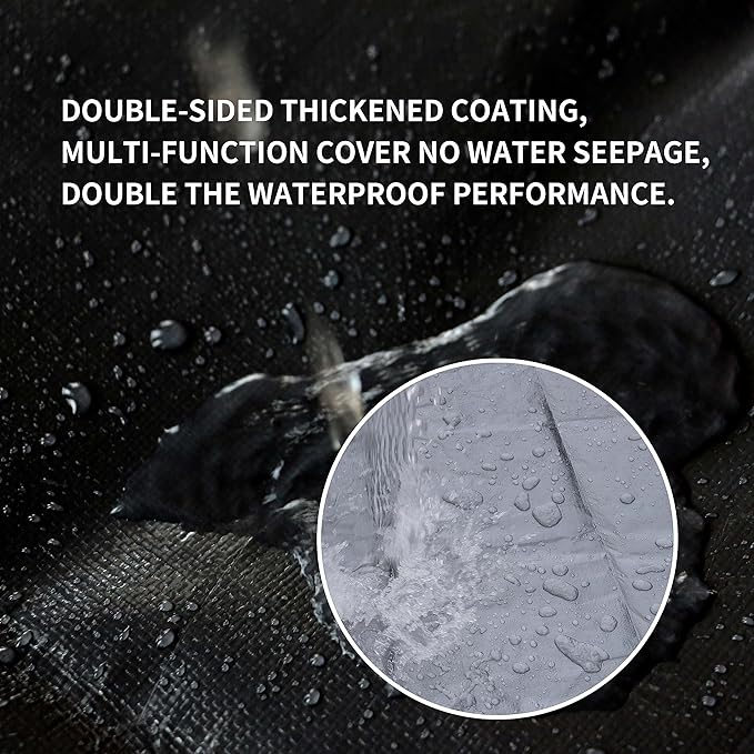 TARPAL 5x7 Feet Tarps Silver 10.5Mil(2-Pack) Multipurpose Protective Cover Heavy Duty Tarp Waterproof,Snow or UV Protection, Durable Reinforced Edges