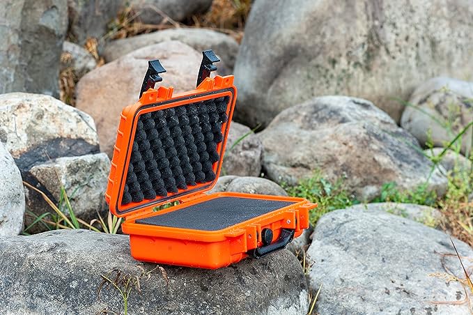 MEIJIA Portable All Weather Waterproof Protective Hard Case, Small Camera Case,Dry Case with Customizable Foam,Fit Use of Drones, Camera,Equipments, 11.65 ”x8.35”x3.78”