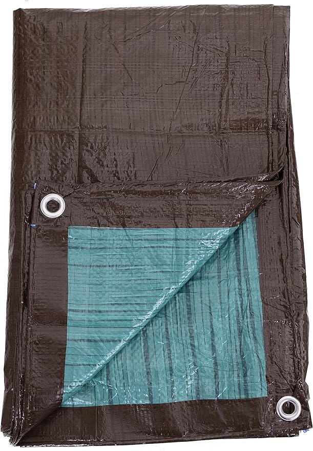 Kotap 8-ft x 10-ft Reversible Brown/Green Poly Tarp, Item: TBG-0810, Model:TBG0810