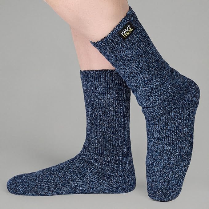 Thermal Hiking Socks – Cushioned, Insulated, Warm para Boots, Men & Women, One Size Fits Most 6-12, 2-Pack