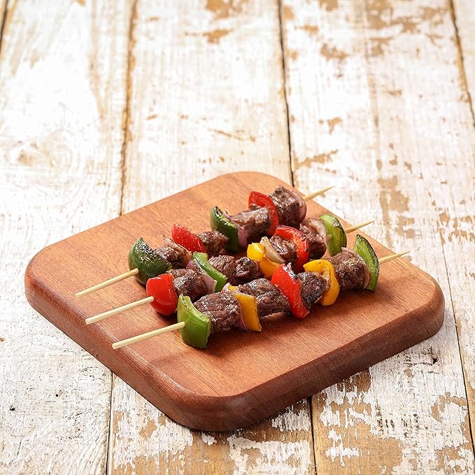 200 PCS Bamboo Skewers, 10 Inch Wooden Skewer for Appetizers, Fruit, Kebabs, Grilling Barbecue, Mini Burger, Sausage, Cocktail Picks for Drinks, Long Toothpicks, Food Sticks Natural, Kitchen Gadget