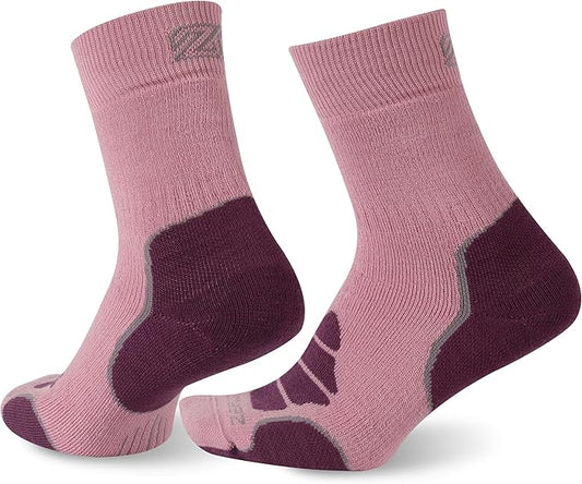 ZEAL WOOD Merino Wool Crew Hiking Socks for Women And Men with Full Cushion Moisture Wicking Walking Work Boot Socks