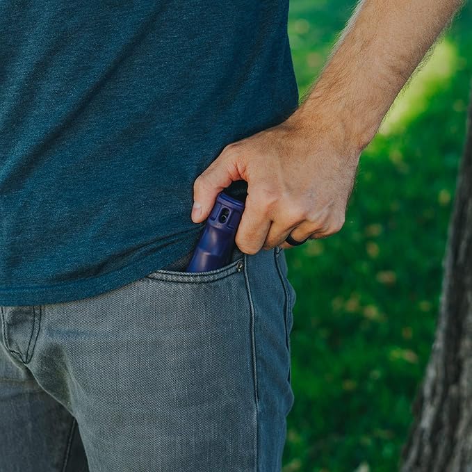 Zarc Vexor Police Strength Pepper Spray, Flip-Top Finger Grip Design for Quick Access, Delivers 20+ Powerful Bursts, Two Pack