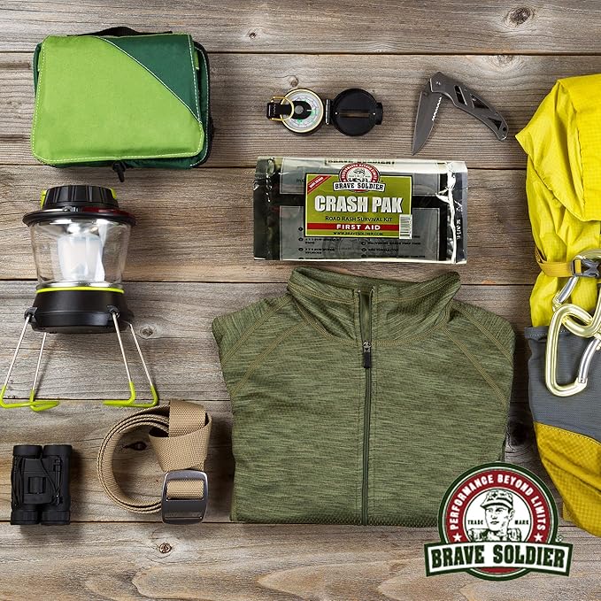 Cyclist First Aid Kit – Antiseptic Healing Ointment, Bandages, Pain Relief for Road Rash, Cuts, Scrapes and Burns