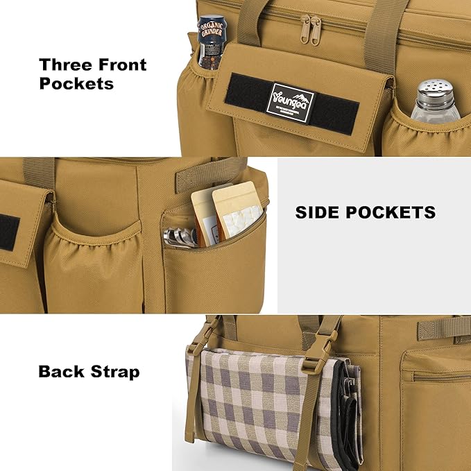 30L Large Soft Sided Cooler Bag, Insulated Collapsible Ice Chest for Camping, Beach, Leakproof