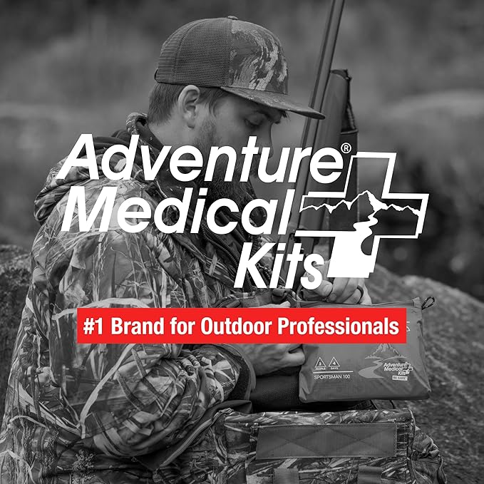 Adventure Medical Kits Sportsman Series Medical Kit - 100 - First Aid Kit for Camping, Hiking, Hunting & More - For 2 People for 4 Days - Includes Bandages, Medicine, Guide Book & More