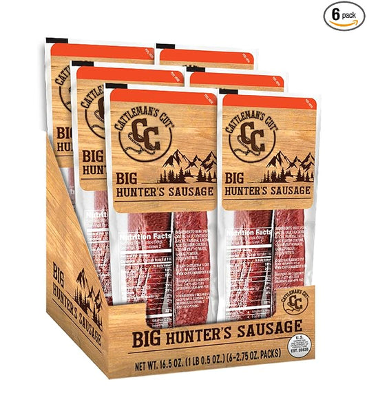 Cattleman's Cut Big Hunter's Sausage, 2.75 Ounce (Pack of 6)